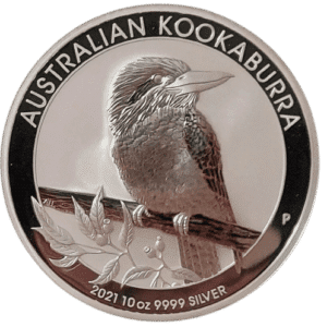 Australian 10 oz Silver Kookaburra Gem Bu