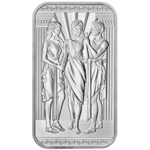 The Engravers Collection Three Graces 1oz Silver Bar